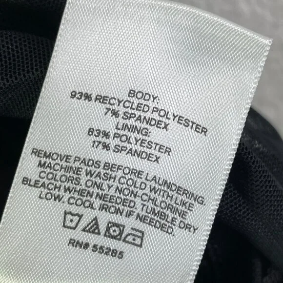 Express Womens Medium Body Contour Black Ruched Mesh Long Sleeve Top Blouse - Picture 8 of 9